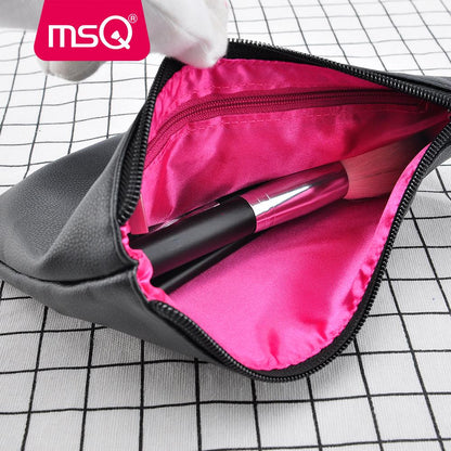 15pcs Pro Makeup Brushes Set Leather Case MSQ