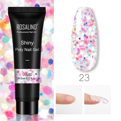 Glitter Poly Nail Gel15ml ROSALIND