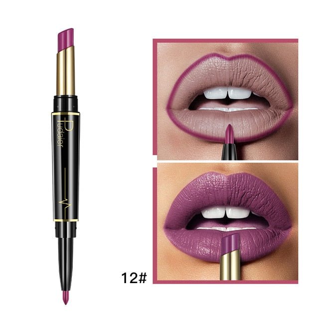 2 In 1 Lipliner Lipstick Pudaier