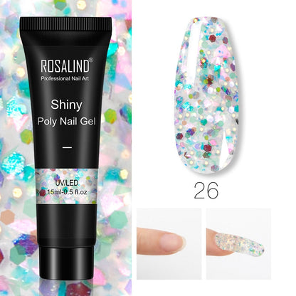 Glitter Poly Nail Gel15ml ROSALIND