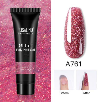 Glitter Poly Nail Gel15ml ROSALIND