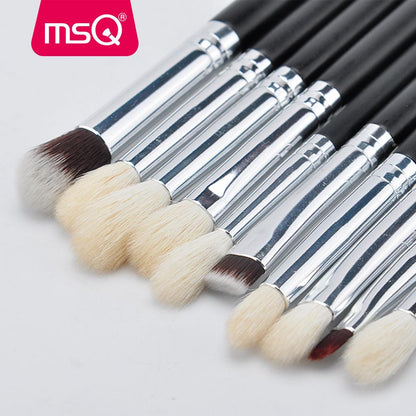 15pcs Pro Makeup Brushes Set Leather Case MSQ