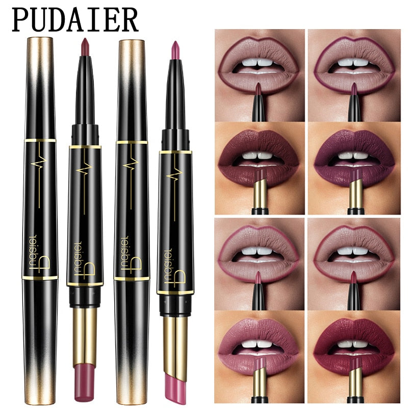 2 In 1 Lipliner Lipstick Pudaier