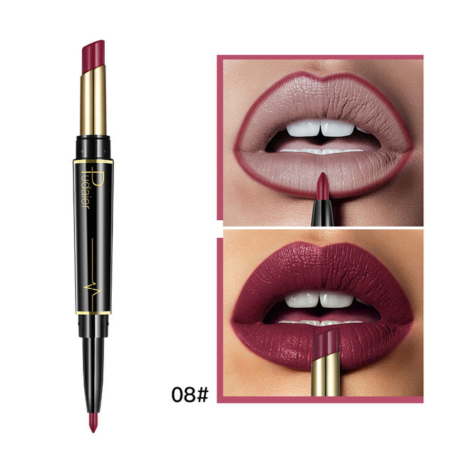 2 In 1 Lipliner Lipstick Pudaier