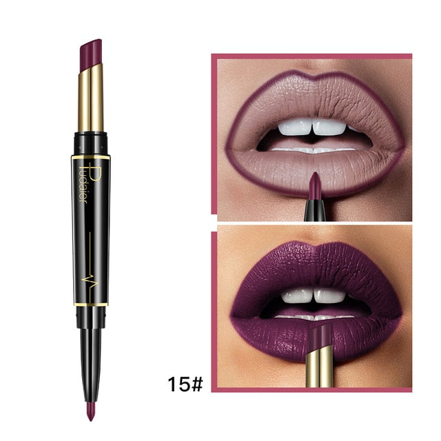 2 In 1 Lipliner Lipstick Pudaier