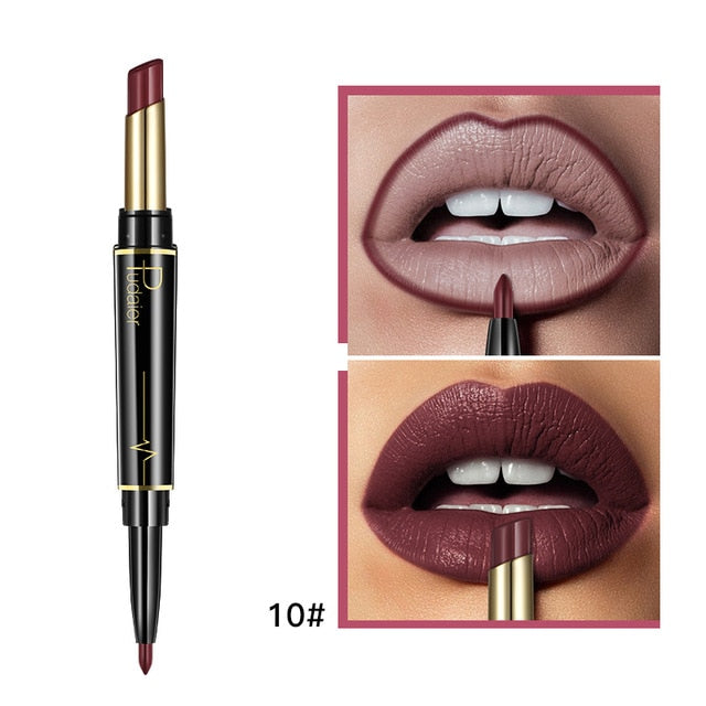 2 In 1 Lipliner Lipstick Pudaier