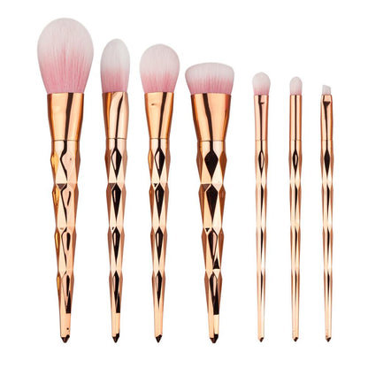 Diamond Shape Rainbow Handle Makeup Brushes 7pcs/set