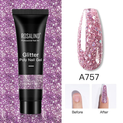 Glitter Poly Nail Gel15ml ROSALIND