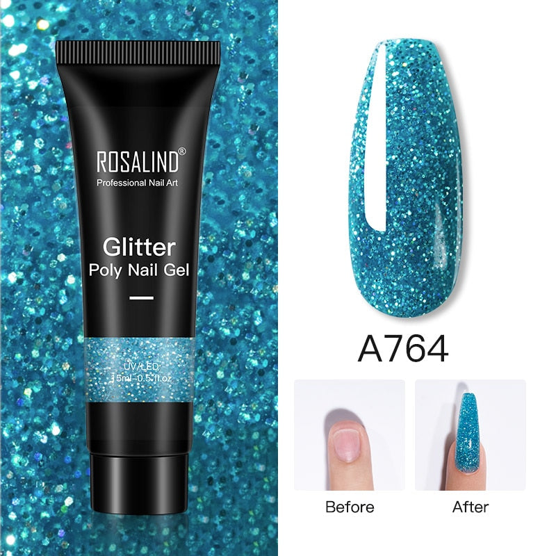 Glitter Poly Nail Gel15ml ROSALIND