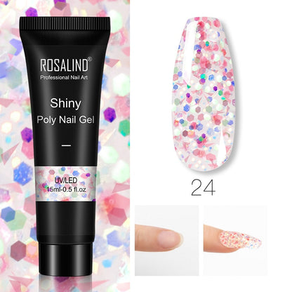 Glitter Poly Nail Gel15ml ROSALIND