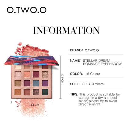 Stellar Dream Romance Eyeshadow Palette (16 Colors) O.TWO.O