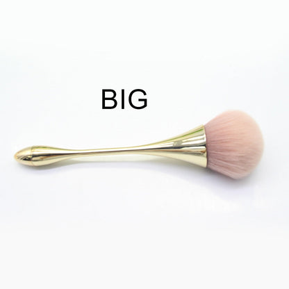 Gold Color Makeup Powder Big Brush