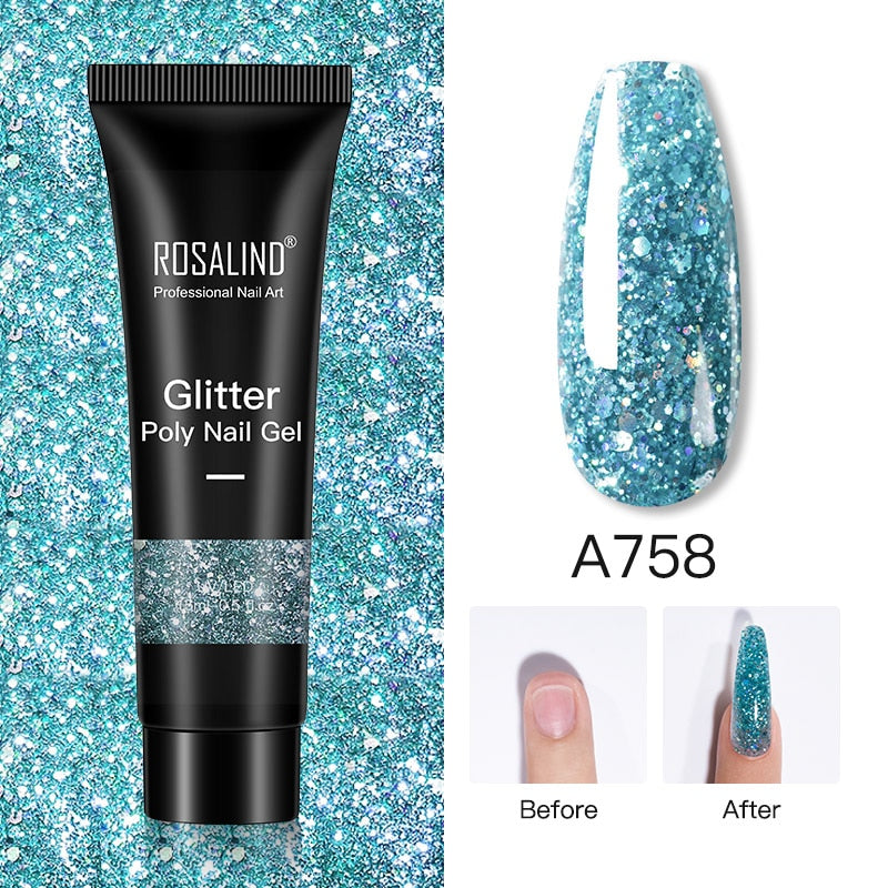 Glitter Poly Nail Gel15ml ROSALIND