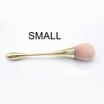 Gold Color Makeup Powder Big Brush