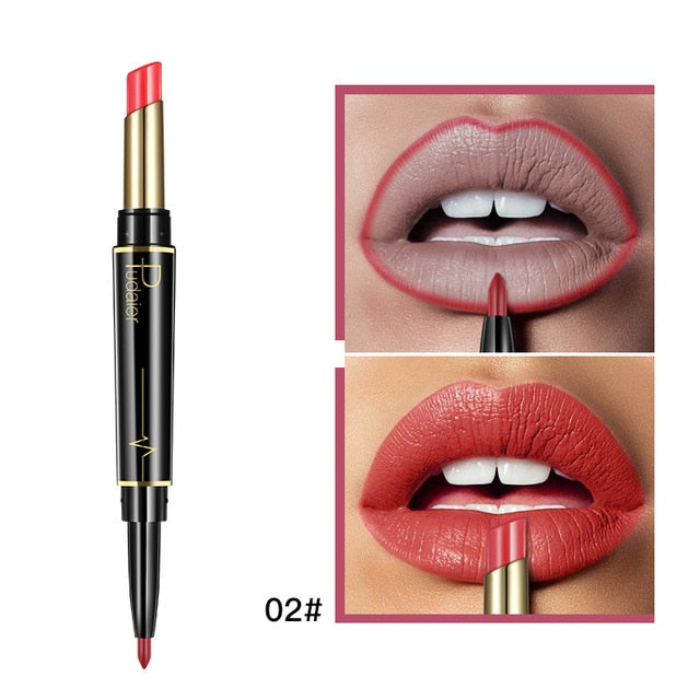 2 In 1 Lipliner Lipstick Pudaier