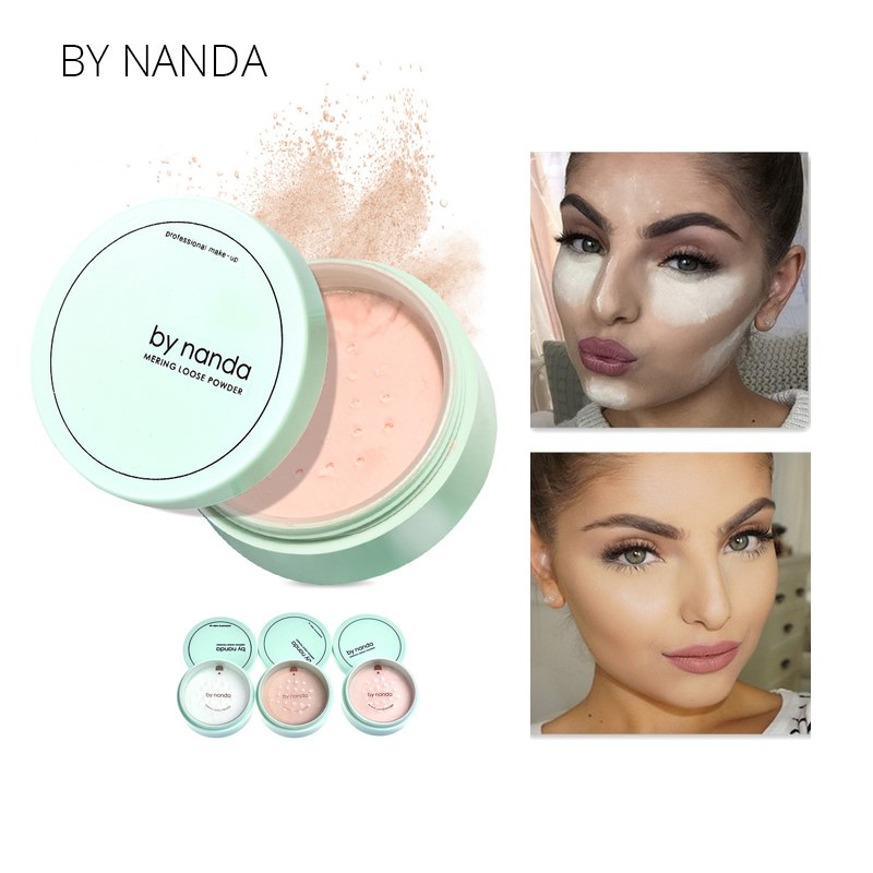 BY NANDA 3 Colore Translucent Pressed Powder Con Soffio Liscia Viso Trucco Prodotti di base Impermeabile Cipria In Polvere