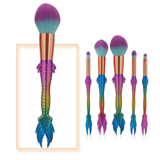 Mermaid Makeup Brushes Set (5pcs)